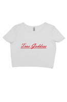 True Goddess Crop tee White & Red