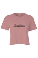 True Goddess "Blushing Goddess" Crop Top Yellow/Black