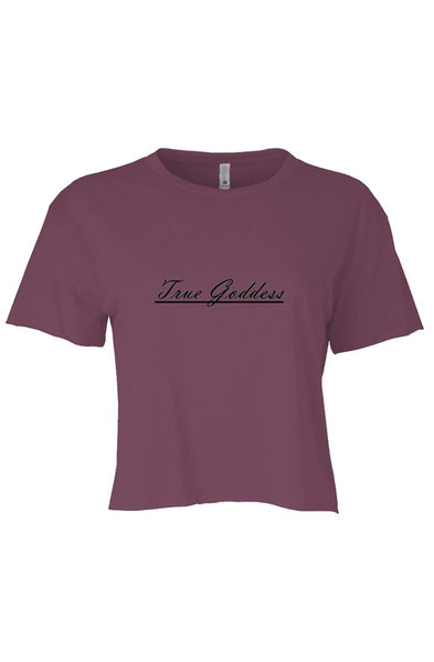 True Goddess "Berry Wine Goddess" Crop Top Yellow/Black